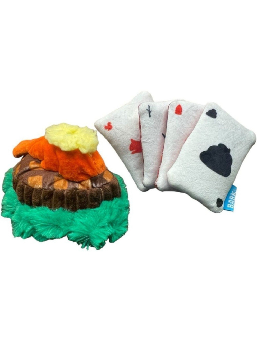 Bundle Bark Dog Toys Borf and Torf Lick A Card Any Card Squeaker Crinkle Treat
